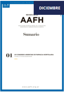 					Ver Vol. 8 Núm. 2 (2021): XXI Congreso Argentino de Farmacia Hospitalaria. Tucumán, 27 al 30 de octubre de 2021
				